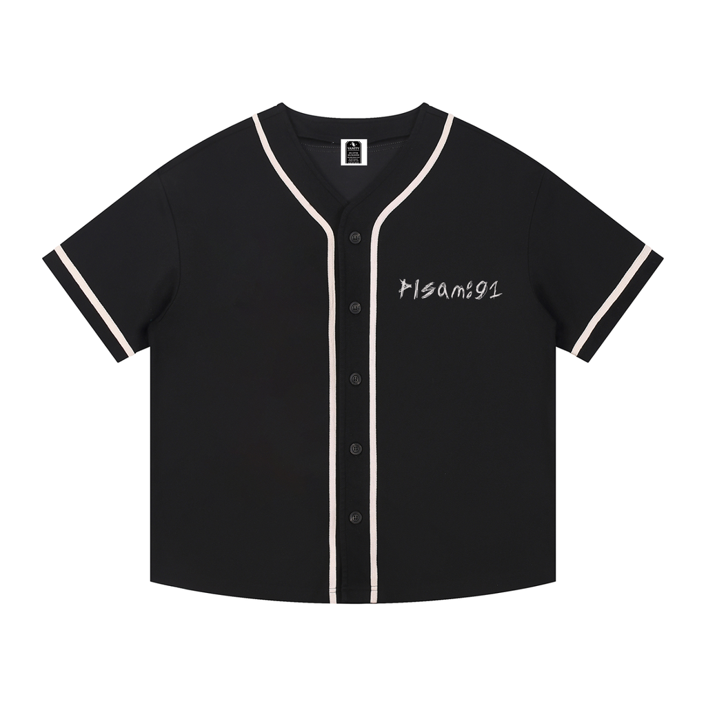 vanity Piped Button-Up Jersey