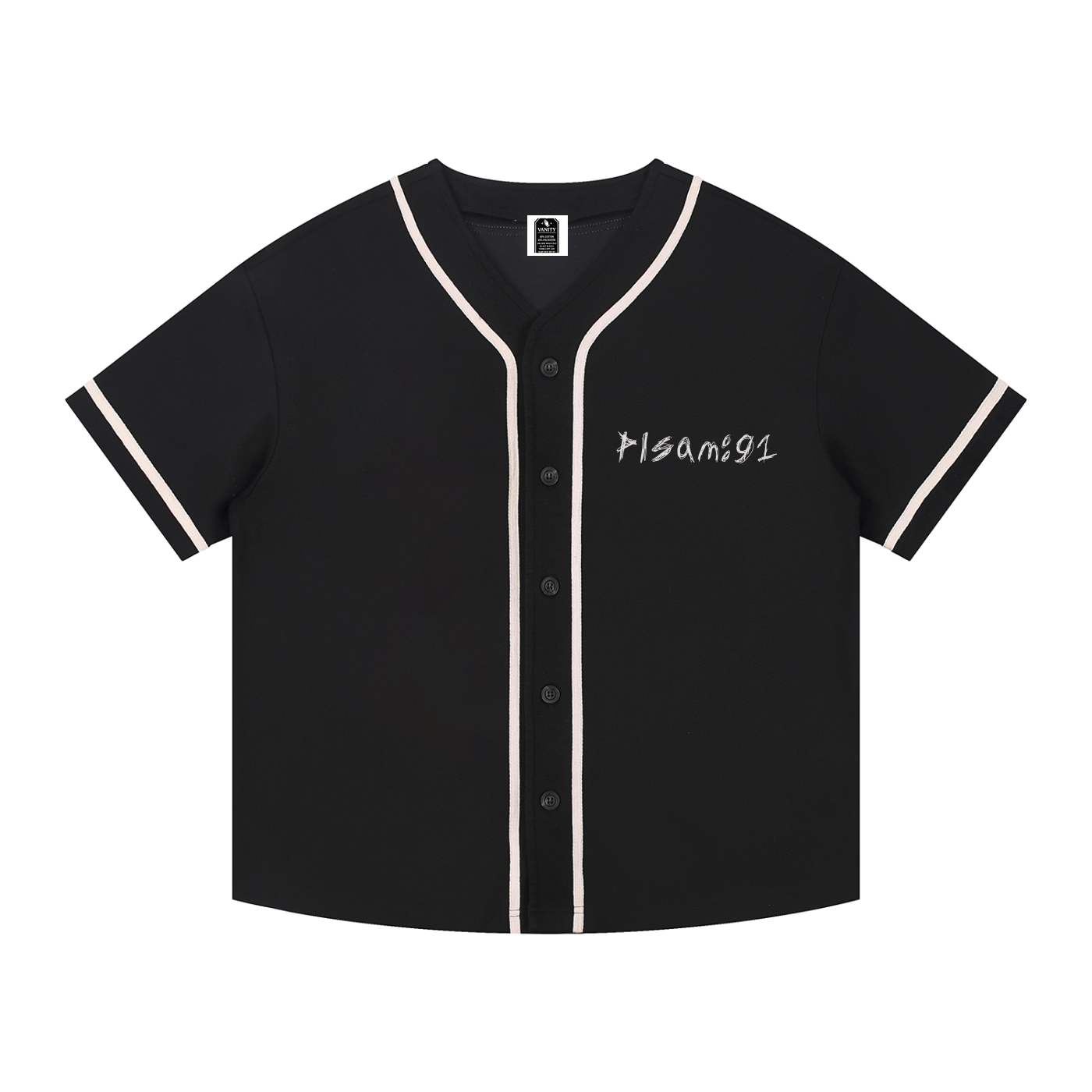 vanity Piped Button-Up Jersey